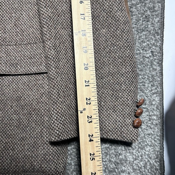 VTG 100%‎ Wool Men's Classic  Blazer WFF by Farah 46R Old Money Grandpacore 70's - Picture 11 of 15